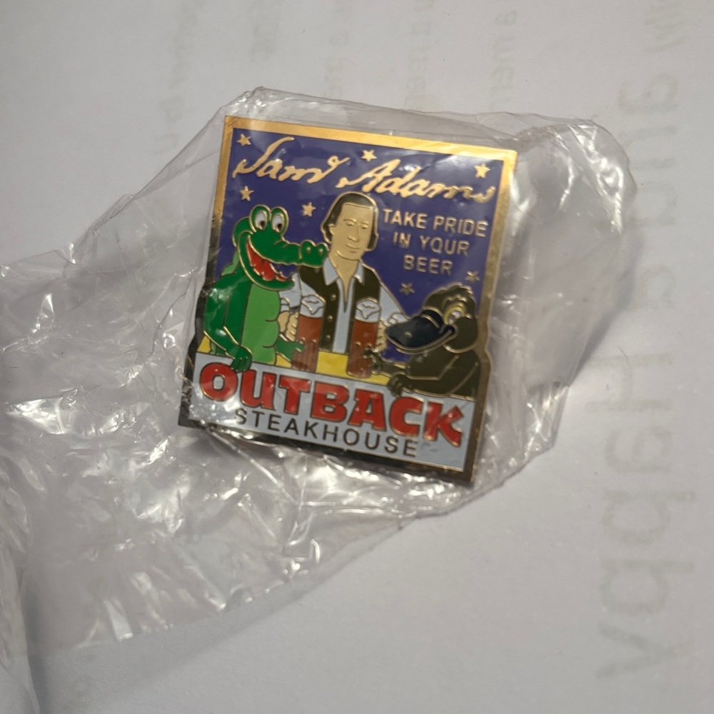 Sam Adams Limited Edition Outback Steakhouse Enamel Server Pin